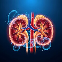 Detailed Kidney Anatomy Visualization anatomy