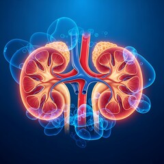 Detailed Kidney Anatomy Visualization anatomy