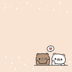 Greeting card with cute teddy bear waving hand cartoon hand drawn, Cute baby shower card with bear for kids
