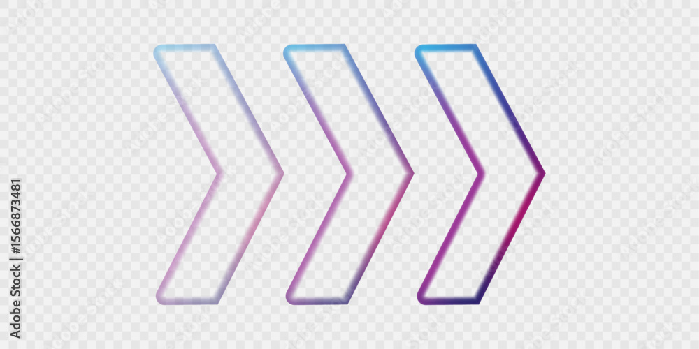 Poster glowing neon arrows-pointers on transparent background png, arrows-pointers on expressway, computer 