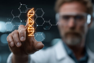 Doctor engages in advanced DNA analysis using augmented reality technology