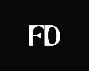 creative letter FD logo design template