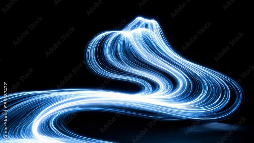 Aufkleber dynamic light trails creating abstract motion effect in a long exposure photography