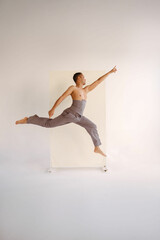 man jumping in the air