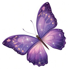 Purple Butterfly Vector Art, Icons, and Graphics design 