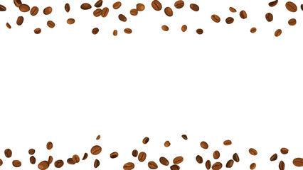 Brown coffee beans isolated vector frame banner background, packaging, mockup template for artwork