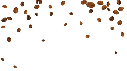 Coffee beans background, packaging, presentation flat style. Coffee grain illustration