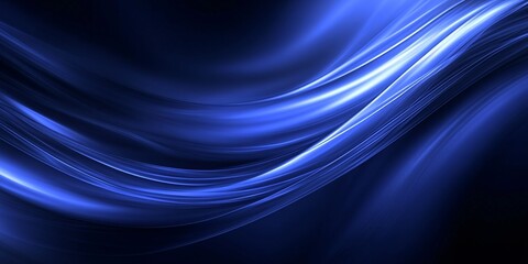 Fototapeta premium abstract blue light waves for technology backgrounds and digital design visuals