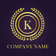 Letter  luxury gold logo concept