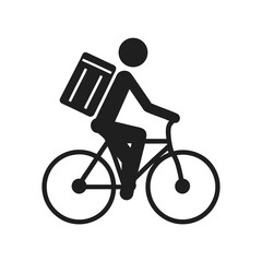 Obraz premium Cyclist with delivery bag bicycle transportation