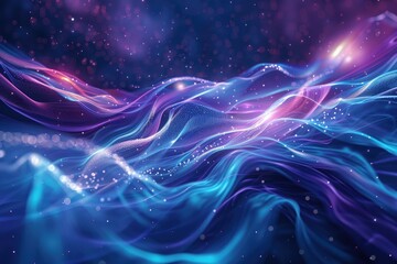 High Definition Visual of Abstract Fusion of Light and Technology in Digital Cosmos
