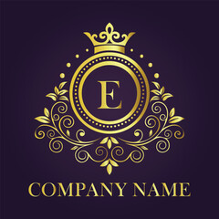 Letter  luxury gold logo concept