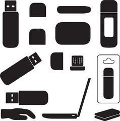 Abstract geometric shape silhouette in vibrant colors isolated on white background