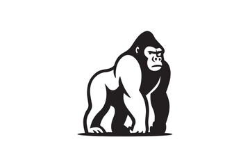 Obraz premium Gorilla vector on white background.01