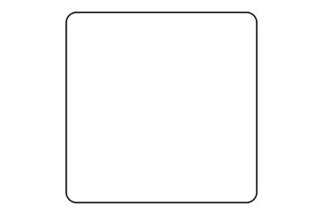 blank white frame with round corners 