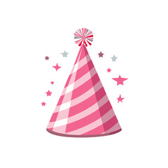 Birthday Party Hat Isolated on a Transparent Background 