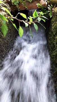 Piccolo canale di acqua impetuosa.