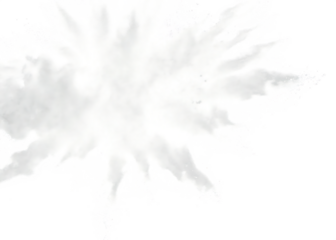 white powder or flour explosion isolated on white background PNG, AI GENERATED