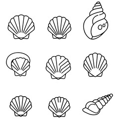 A creative set of seashell logo concepts for any business that wants to project a calm and natural image