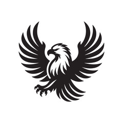 eagle vector silhouette clip art logo design illustration