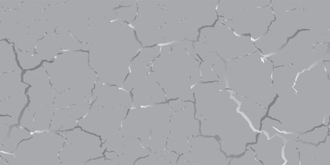 Realistic cracked earth texture in grayscale. This dry soil background is perfect for environmental, drought, climate change, and natural disaster design themes