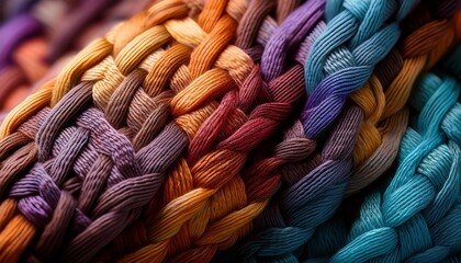 abstract textile swatch close up showing intricate weave texture yarn