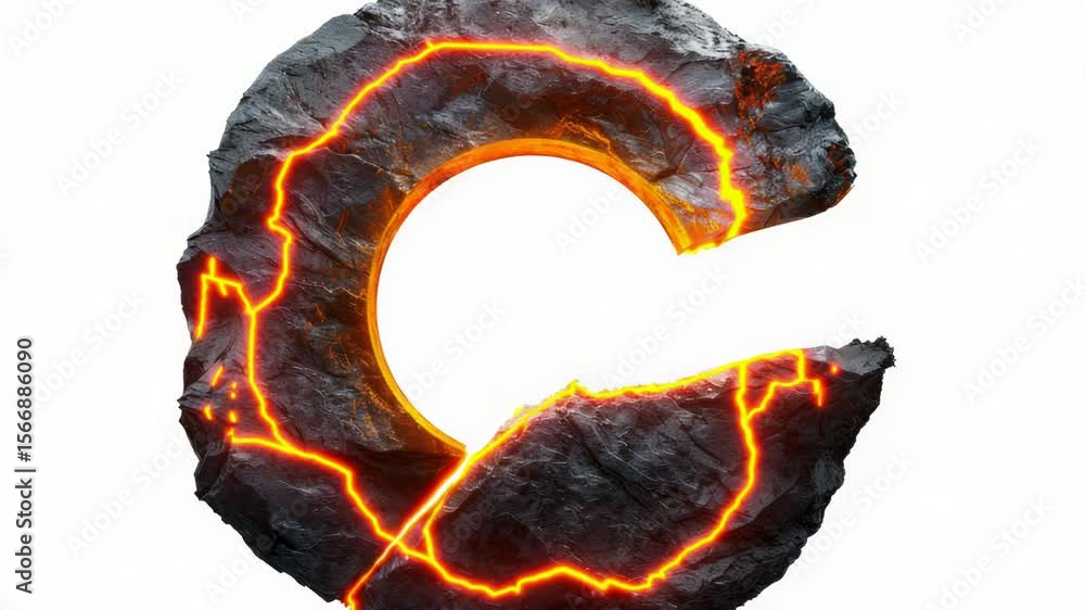 Aufkleber A large rock with a hole in it, suitable for use as a prop or background element