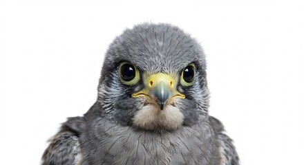 Naklejka premium 愛らしい瞳の若鷹 柔らかな光を浴びて