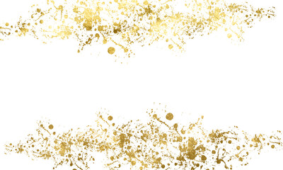 Pieces flakes of golden flakes shimmer, gold foil on png transparent background.Shiny gold glitter.Premium design,wedding,vip cover template,grand opening,flyer.