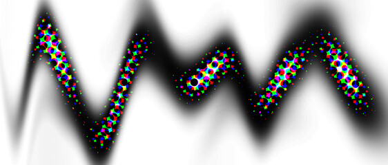 abstract colorful wave background with halftone