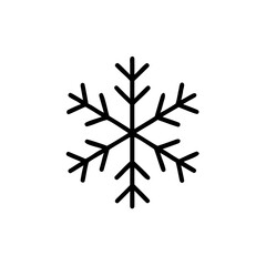Snowflake icon on winter cold weather symbol handdrawn design vector