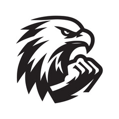 eagle vector silhouette clip art logo design illustration