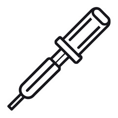 Screwdriver Icon – Clean Flat Line Vector Illustration – Minimal Hand Tool Symbol for DIY Projects, Construction Graphics, Repair Toolkits, Maintenance Designs, and Hardware-Themed Visual Assets

