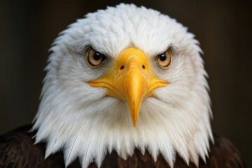 Fototapeta premium Riga, Latvia 05-09-2024 The stern gaze of a bald eagle