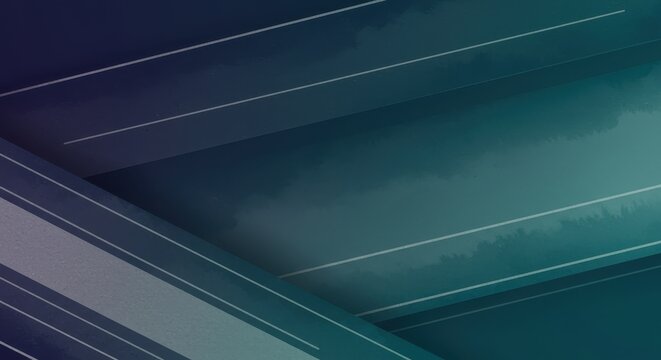 Abstract teal and navy geometric background with parallel lines pattern
