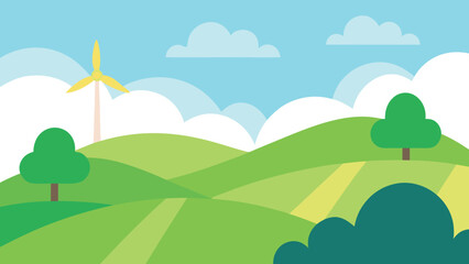 Obraz premium Serene mountain landscape silhouette with rolling hills under a clear sky