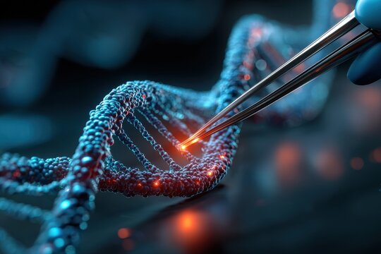 Exploration of genetic editing with precision tools on a DNA strand in a laboratory setting