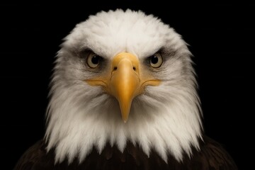 Fototapeta premium Riga, Latvia 05-09-2024 A Close-Up of a Majestic Eagle's Gaze