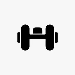 Dumbbell icon vector design template simple and clean stock illustration fully editable