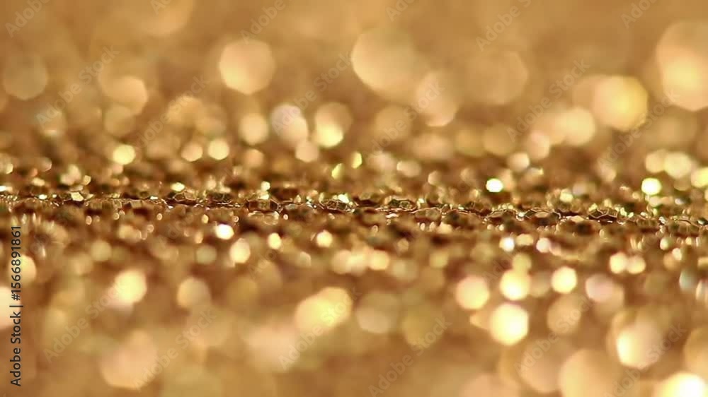 Poster golden glitter background with sparkling bokeh light creating a luxurious feel