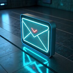 e mail icon on a black background