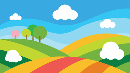 Fototapeta premium Serene mountain landscape silhouette with rolling hills under a vast sky