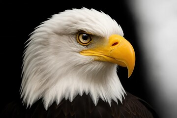 Obraz premium Riga, Latvia 05-09-2024 A Majestic Eagle Gazes into the Abyss