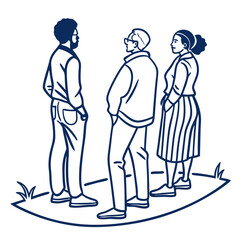 People Group Icons Isolated on White Background Vector Illustration