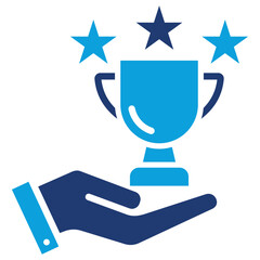 Success Flat Blue Icon