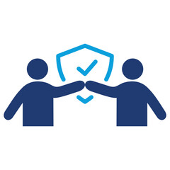 Trust Flat Blue Icon
