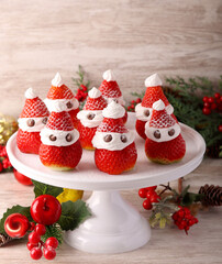Strawberry and cream Santa