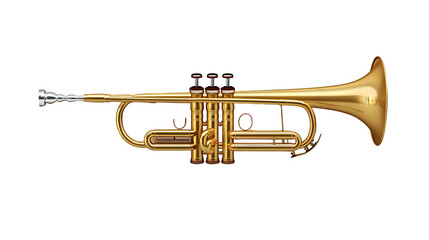 Obraz premium trumpet isolated on white background
