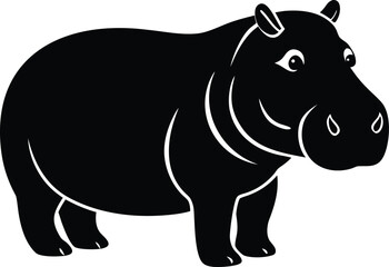 Obraz premium hippo on white background.eps