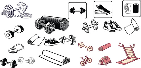 gym set vector